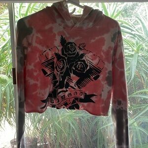 Badwood- Custom tie dye cropped hoodie
